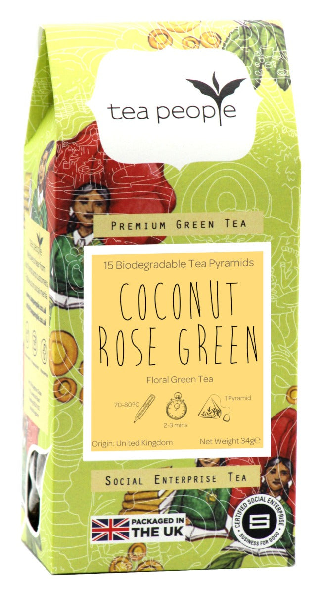 Coconut Rose Green - Tea Pyramids - 15 Pyramid Retail Pack