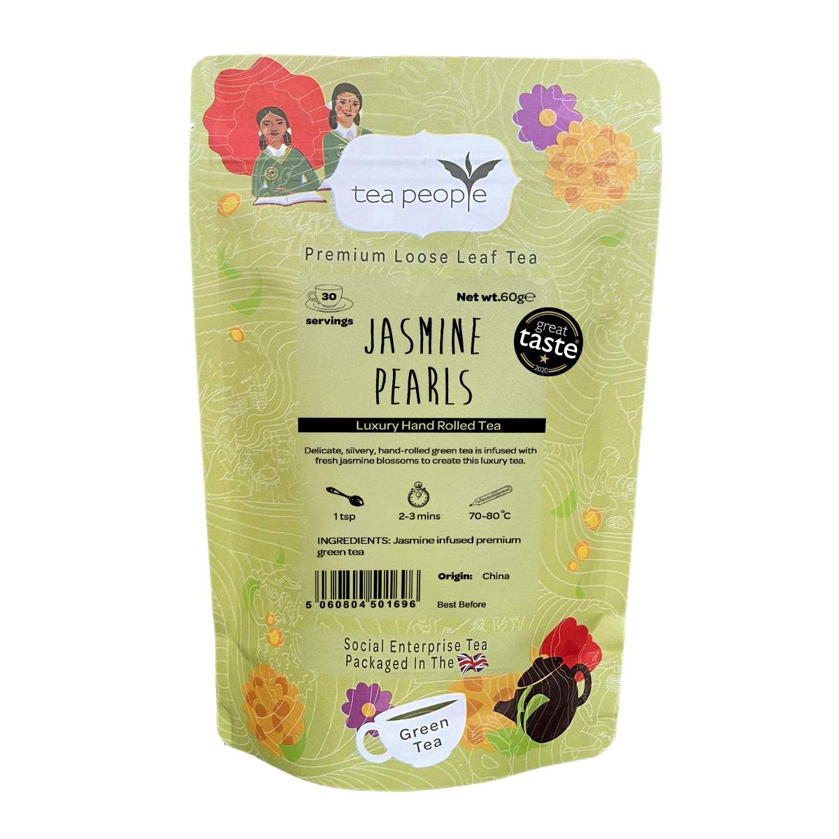 Jasmine Pearls - Loose Green Tea - 60g Retail Pack