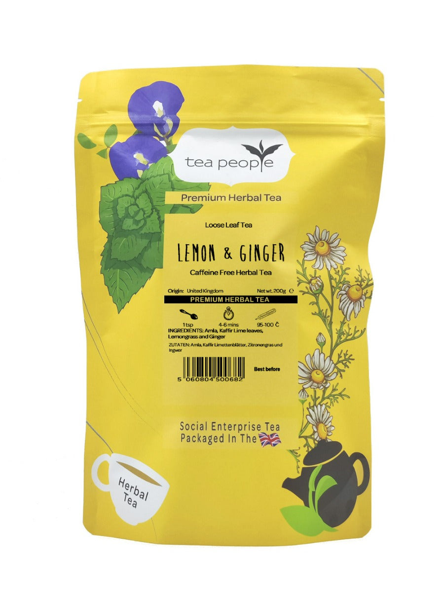 Lemon And Ginger - Loose Herbal Tea - 200g Refill Pack