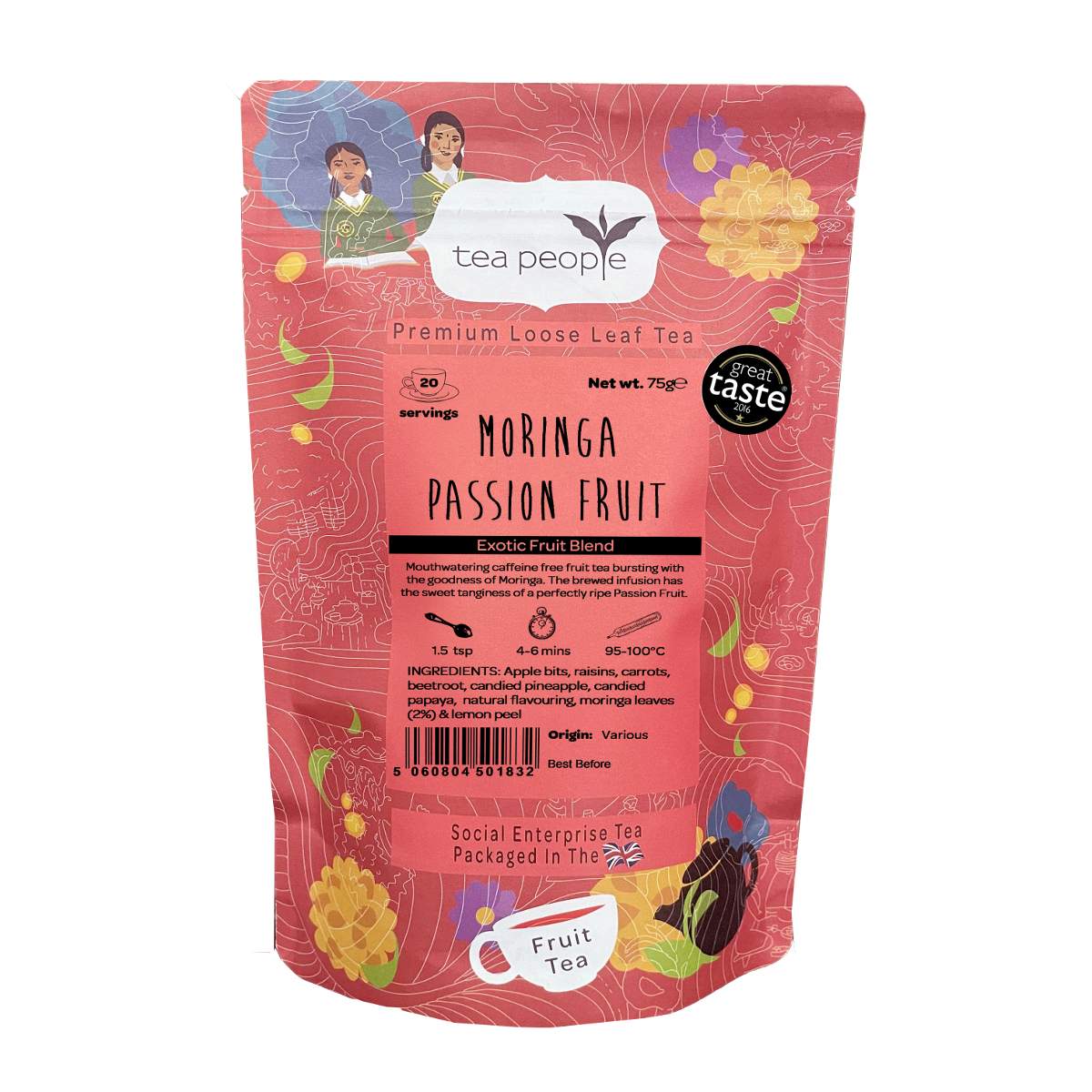 Moringa Passion Fruit - Loose Fruit Tea - 75g Retail Pack