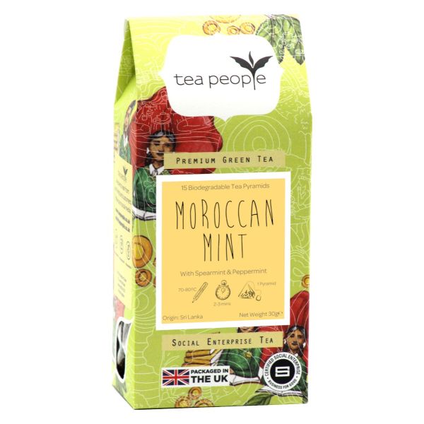 Moroccan Mint - Green Tea Pyramids - 15 Pyramid Retail Pack