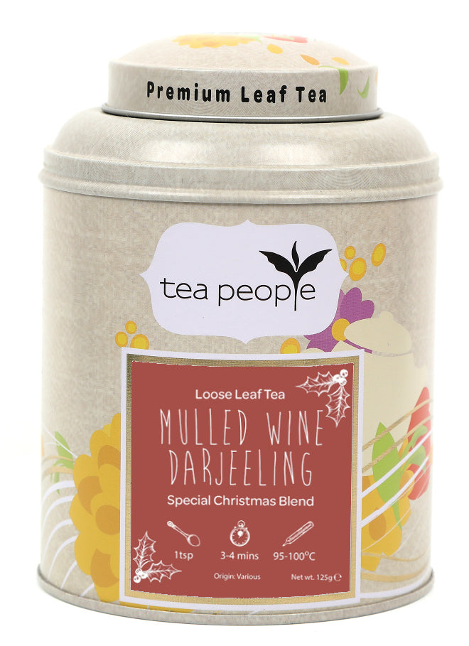 Mulled Wine Darjeeling - Loose Black Tea - 125g Xmas Tin Caddy