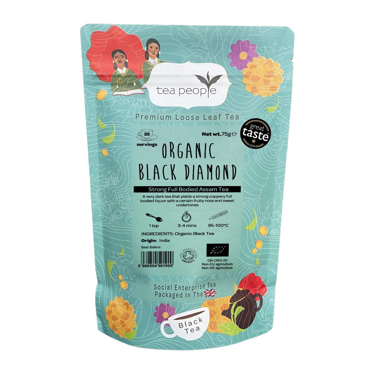 Organic Black Diamond - Loose Black Tea - 75g Retail Pack