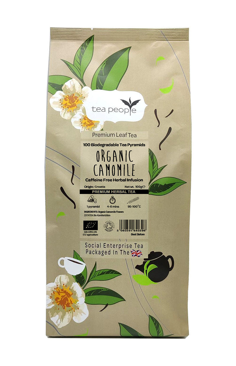 Organic Camomile - Herbal Tea Pyramids - 100 Pyramid Small Catering Pack