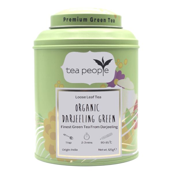 Organic Darjeeling Green - Loose Green Tea - 100g Tin Caddy