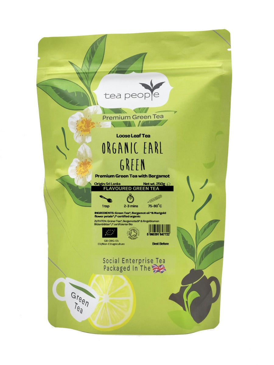 Organic Earl Green - Loose Green Tea - 250g Refill Pack