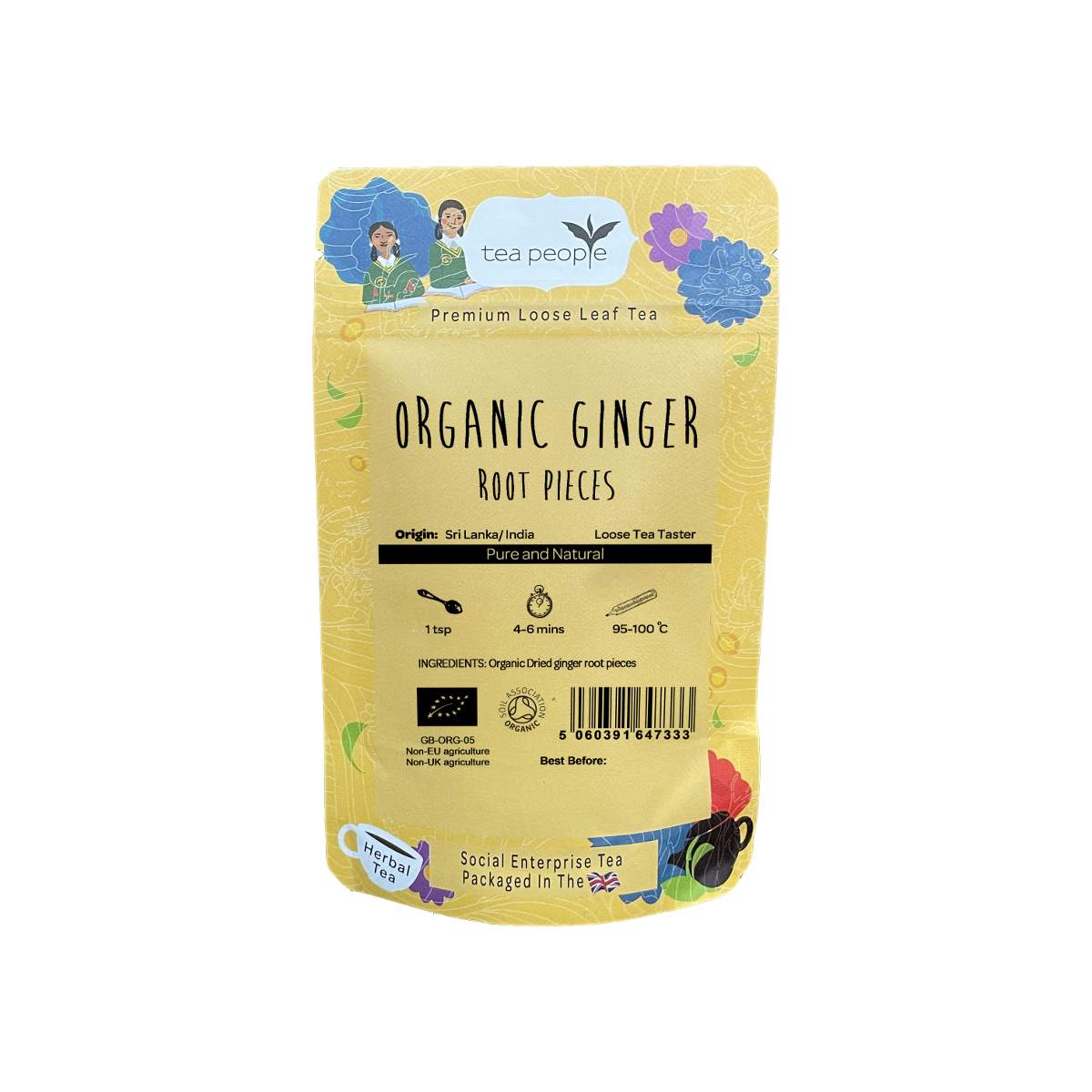 Organic Ginger - Loose Herbal Tea - Loose Tea Taster Pack