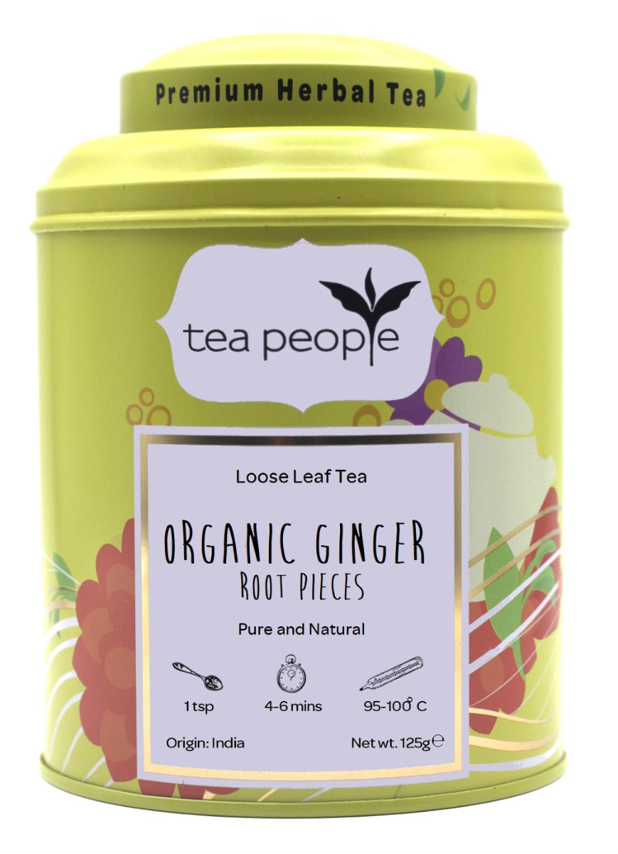 Organic Ginger - Loose Herbal Tea - 125g Tin Caddy