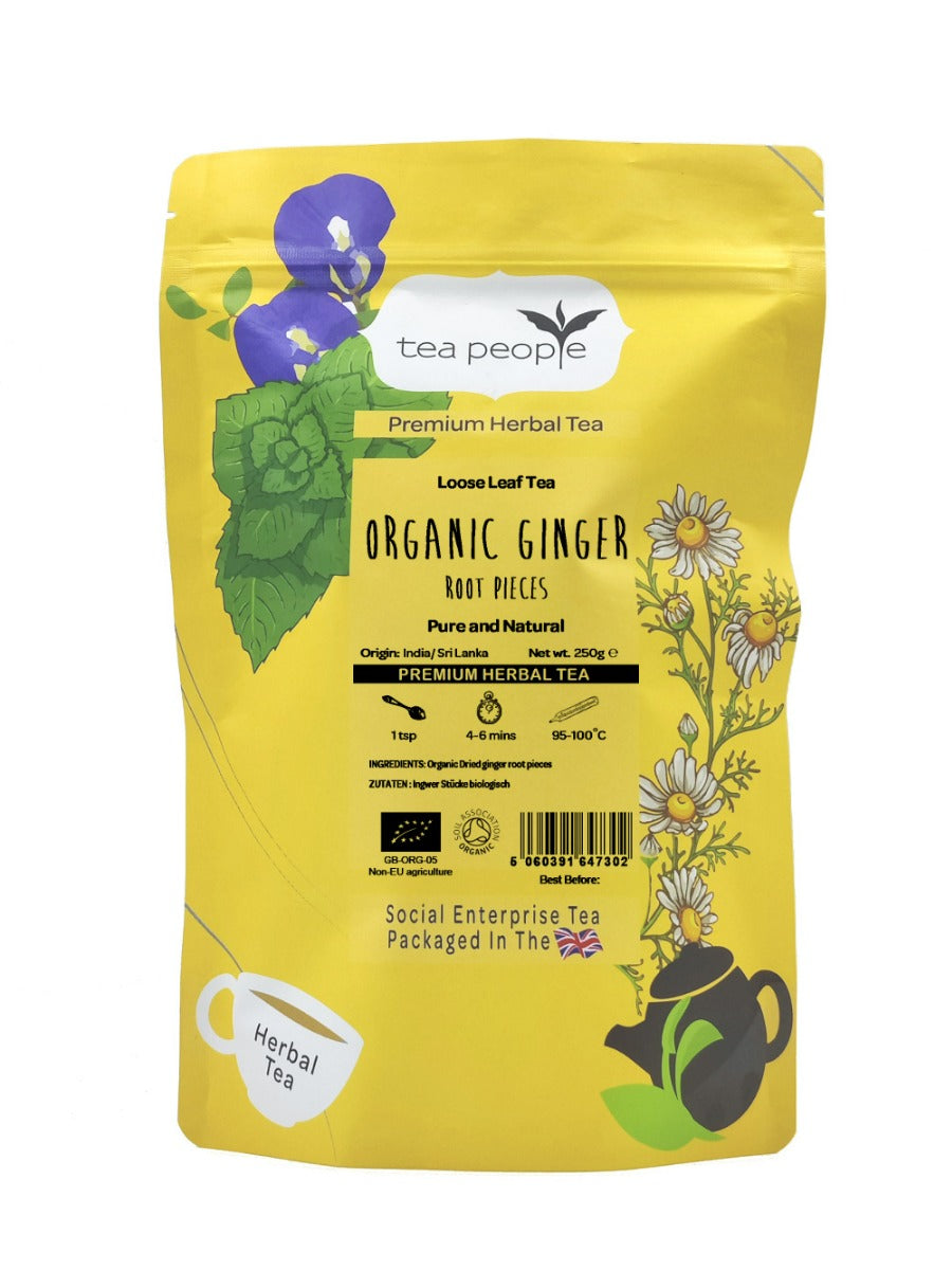 Organic Ginger - Loose Herbal Tea - 250g Refill Pack
