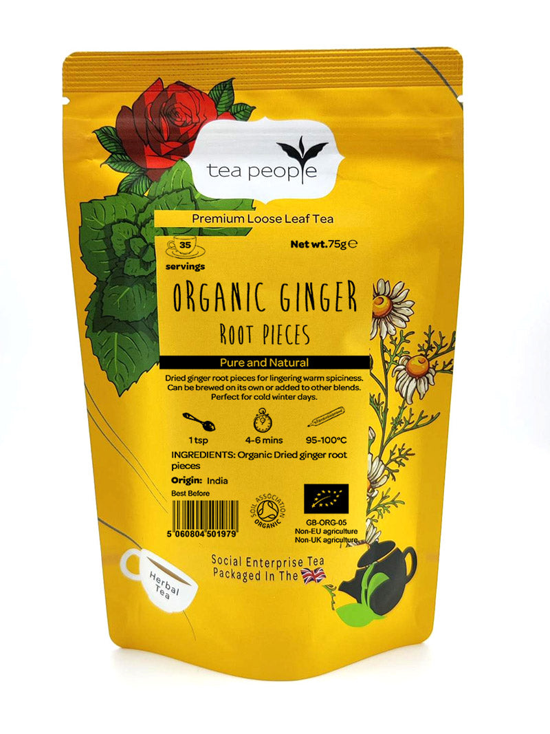 Organic Ginger - Loose Herbal Tea - 75g Retail Pack