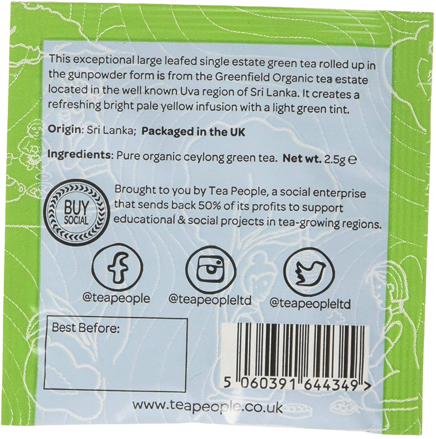 Organic Gunpowder Green - Tea Envelopes
