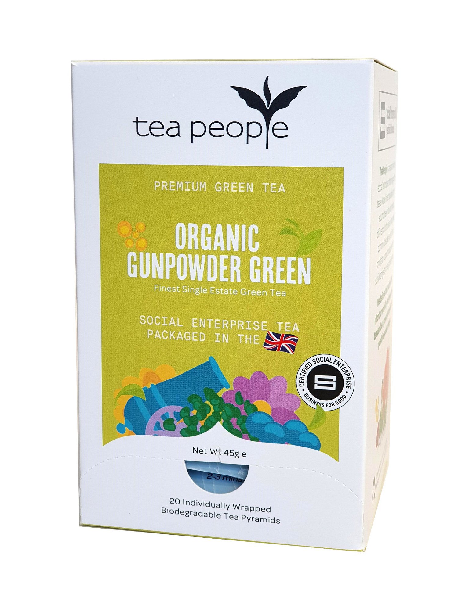 Organic Gunpowder Green - Tea Envelopes - 20 Tea Envelopes