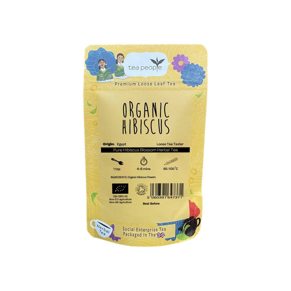 Organic Hibiscus - Loose Herbal Tea - Loose Tea Taster Pack