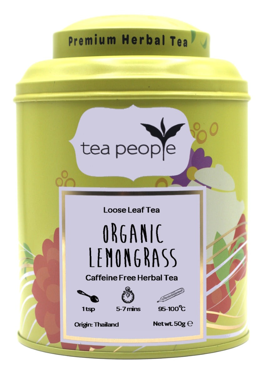 Organic Lemongrass - Loose Herbal Tea - 50g Tin Caddy