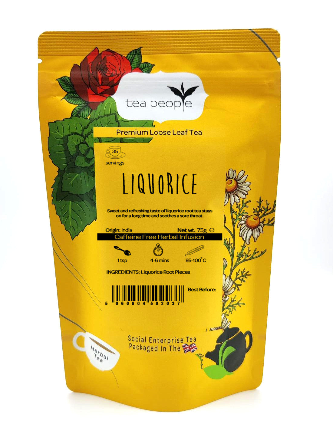 Organic Liquorice - Loose Herbal Tea - 75g Retail Pack