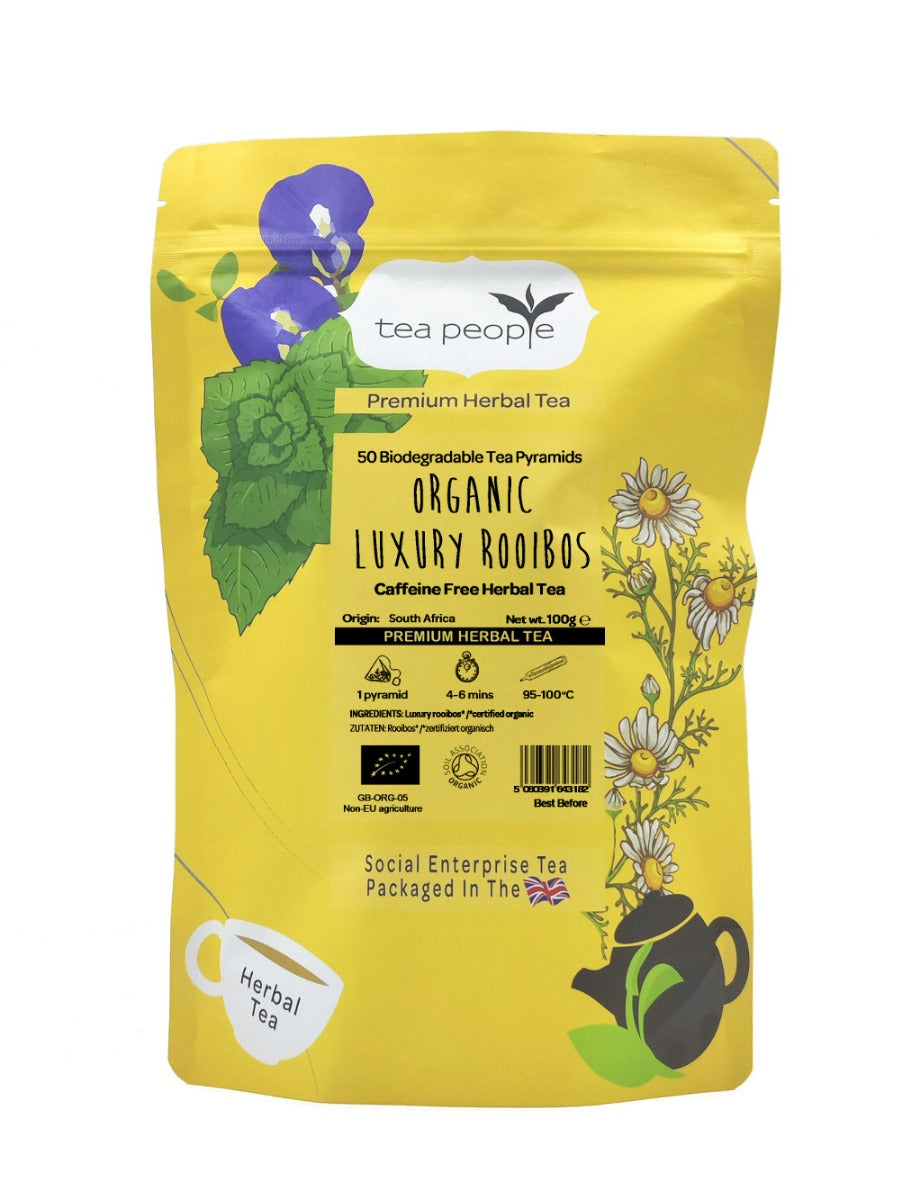 Organic Luxury Rooibos - Herbal Tea Pyramids - 50 Pyramid Refill Pack