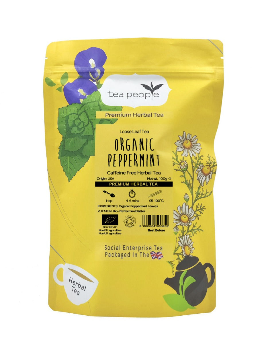 Organic Peppermint - Loose Herbal Tea - 125g Refill Pack
