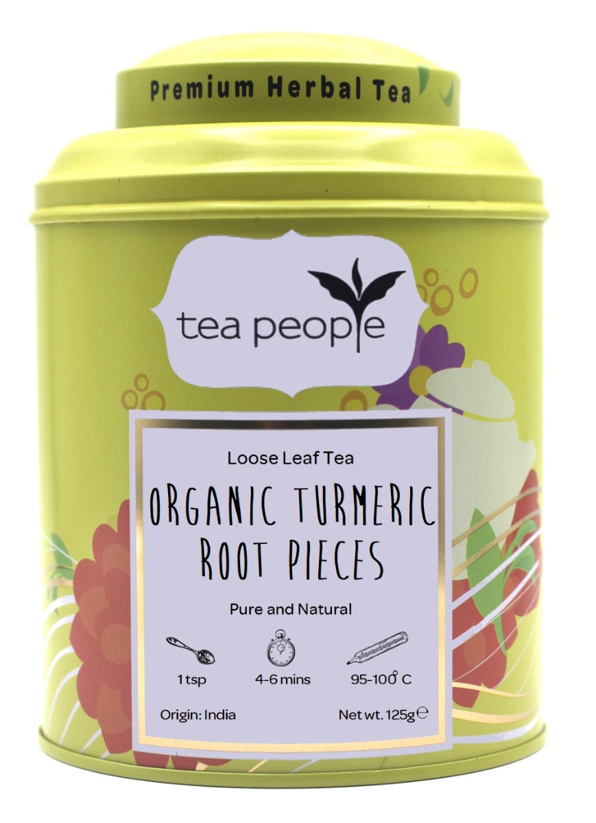 Organic Turmeric Root - Loose Herbal Tea - 125g Tin Caddy