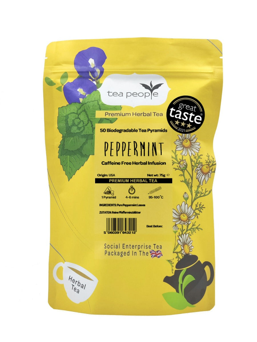 Peppermint Tea - Herbal Tea Pyramids - 50 Pyramid Refill Pack