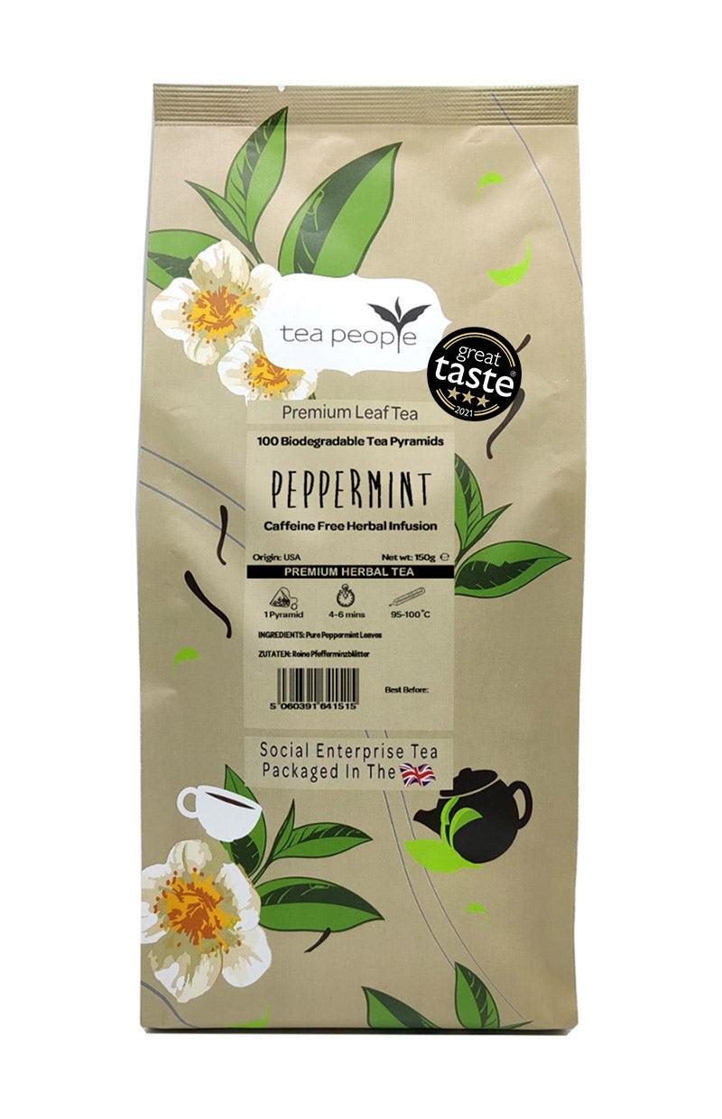 Peppermint Tea - Herbal Tea Pyramids - 100 Pyramid Small Catering Pack