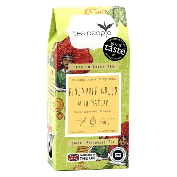 Pineapple Green With Matcha - Green Tea Pyramids - 15 Pyramid Retail Pack
