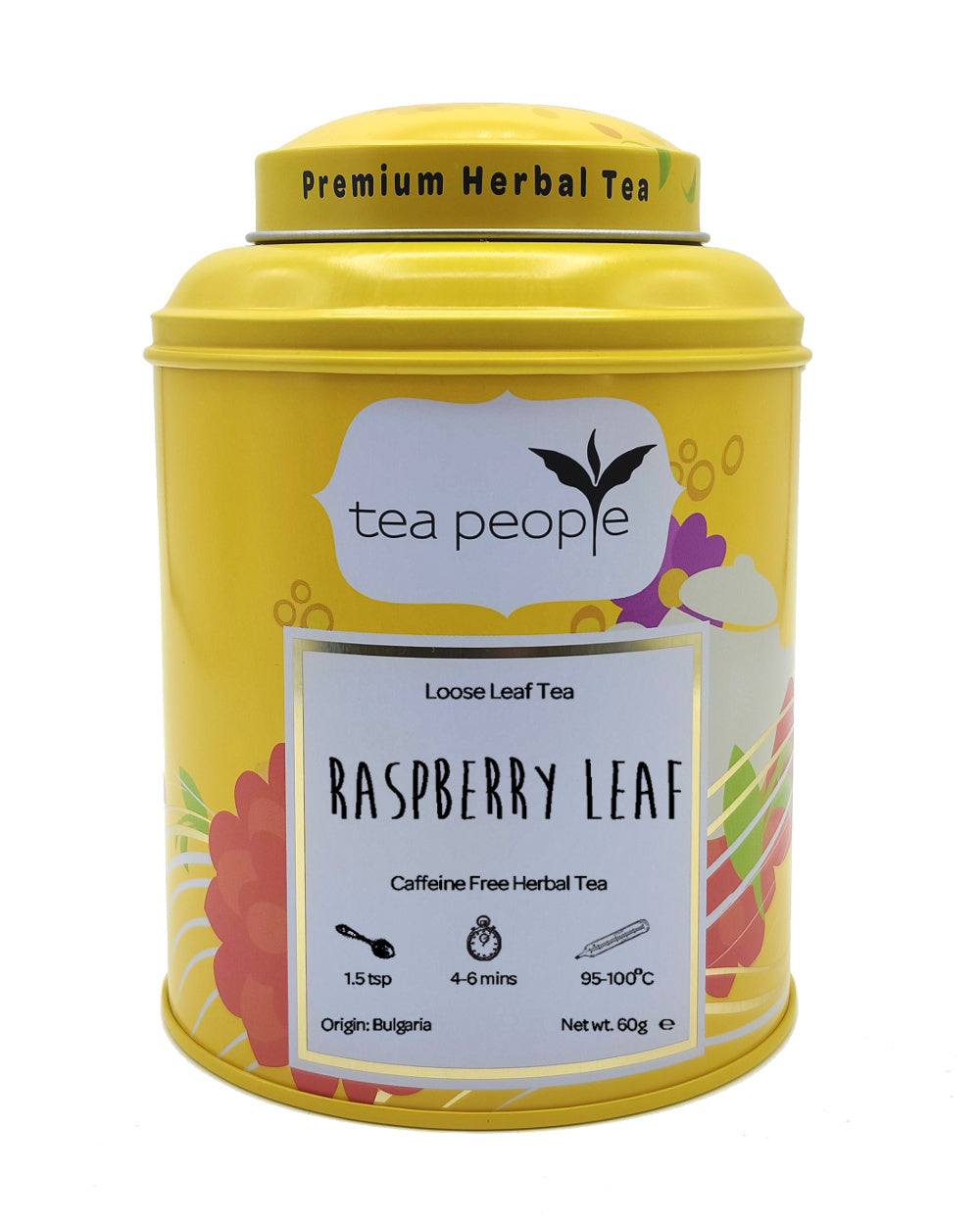 Raspberry Leaf Tea - Loose Herbal Tea - 60g Tin Caddy