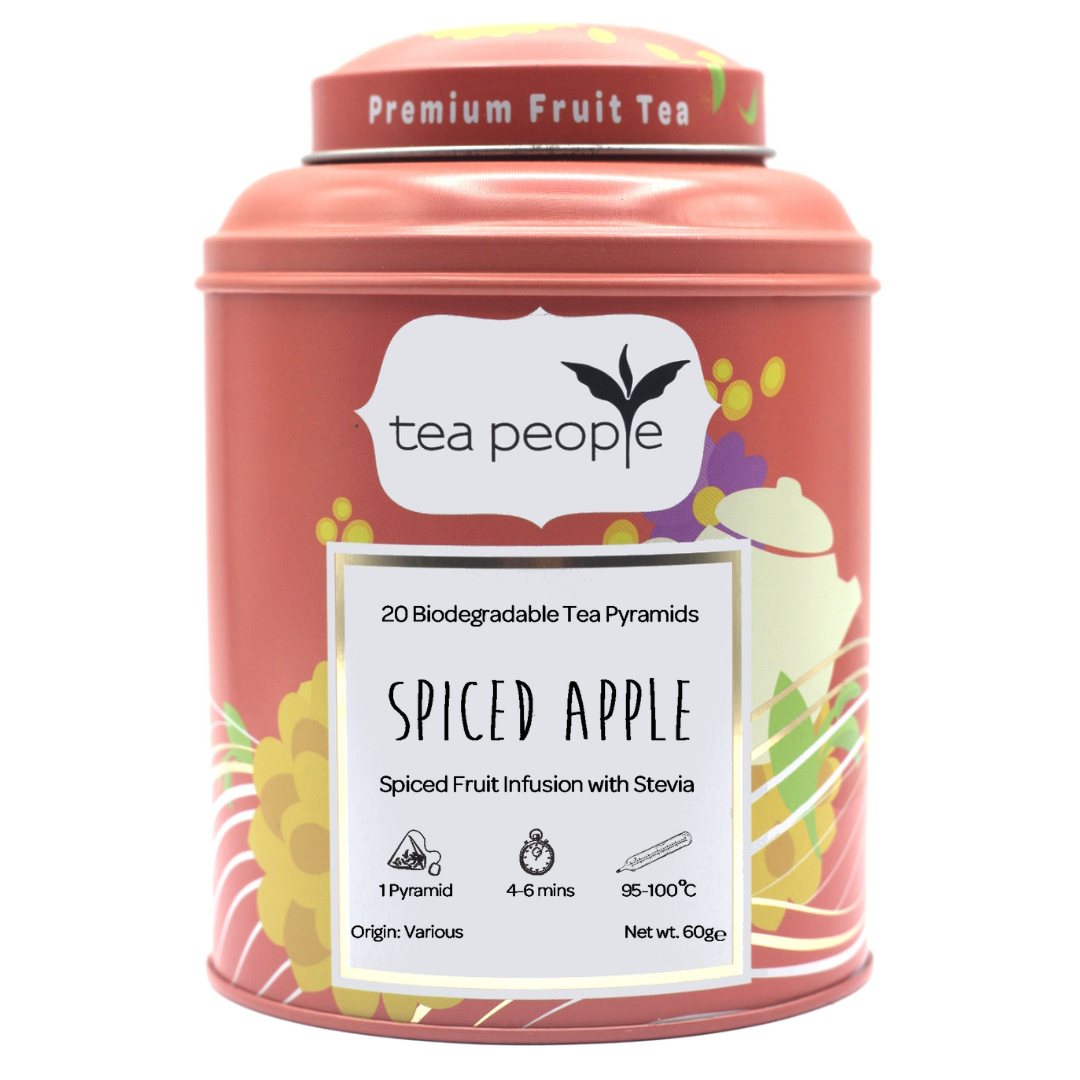 Spiced Apple - Fruit Tea Pyramids - 20 Tea Pyramid Tin Caddy