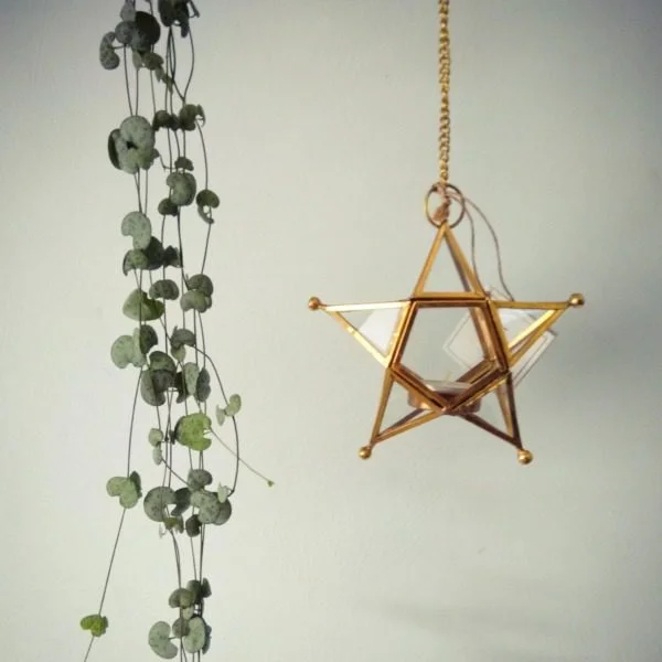 Hanging Star Tea Light Holder