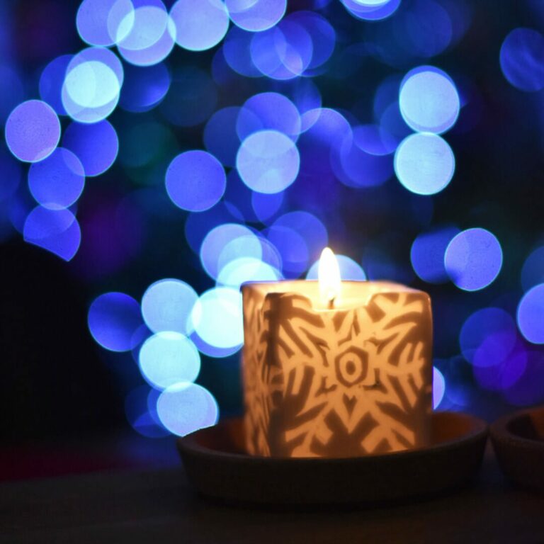 Mini Pillar Snowflake Candles