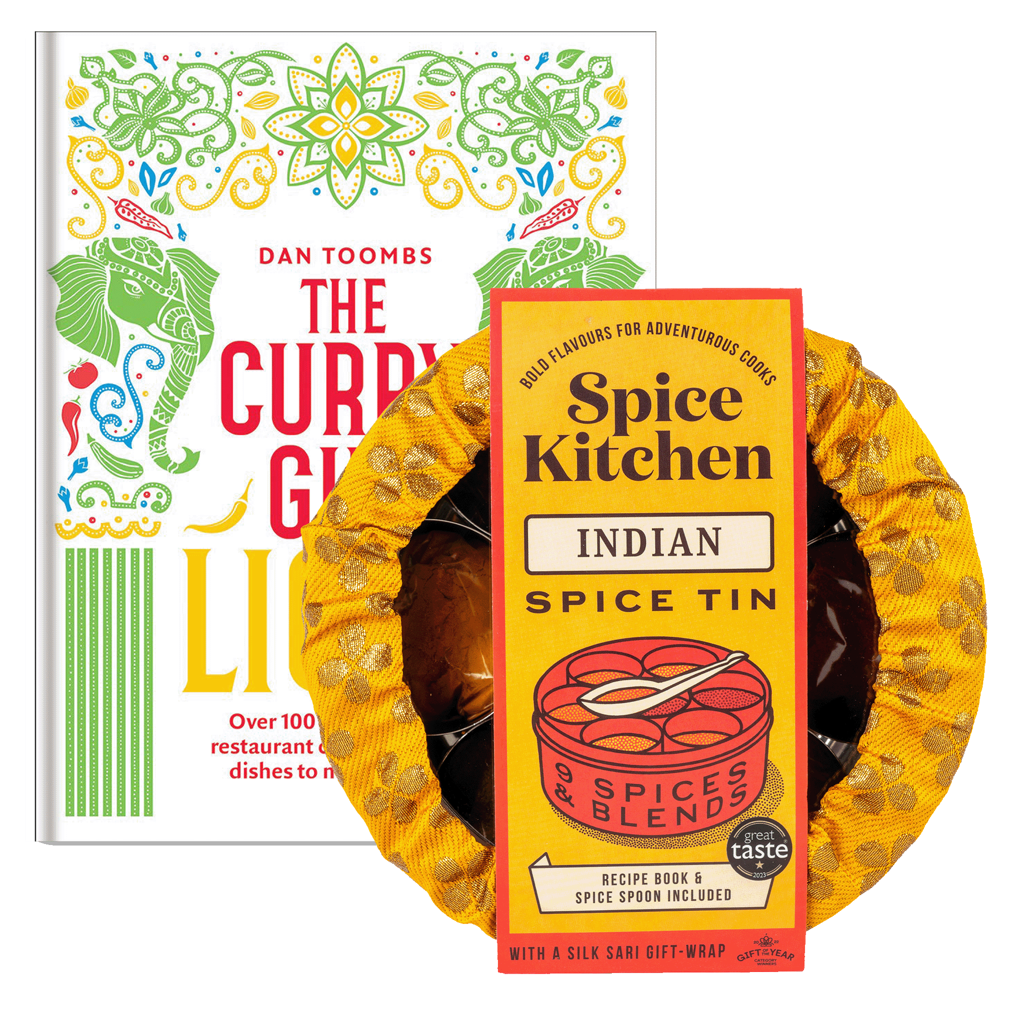 The Curry Guy Cookbook &amp; Sari Wrapped Indian Spice Tin