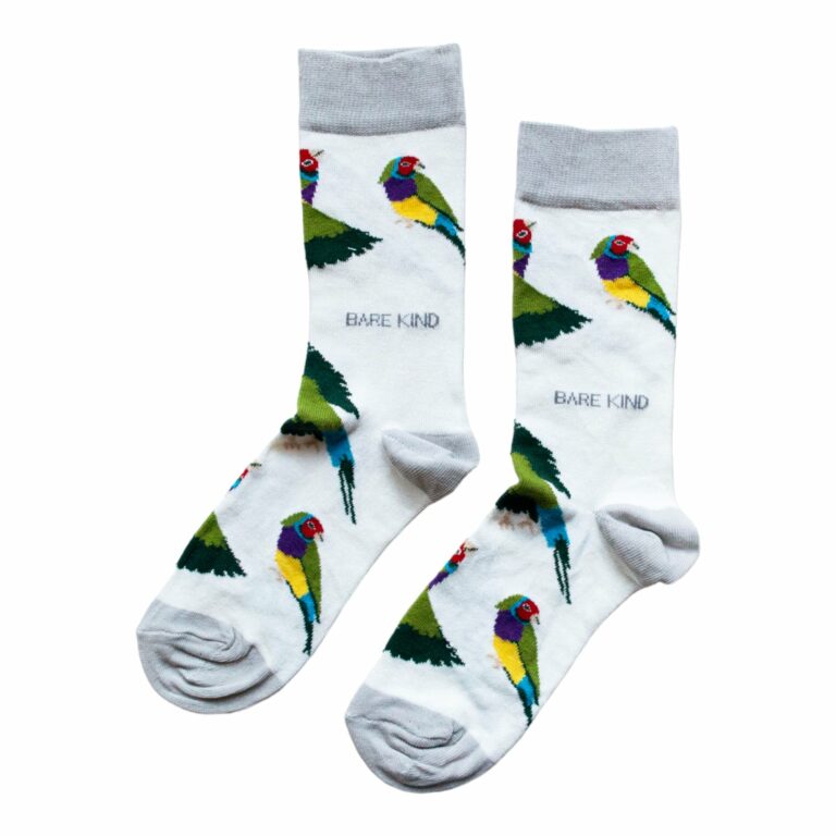 Save The Gouldian Finches Bamboo Socks