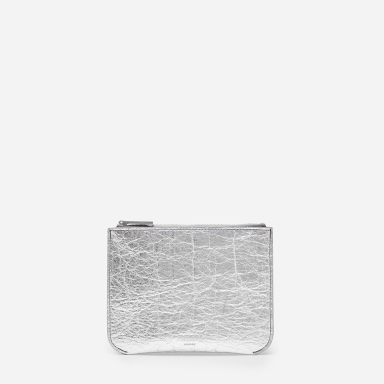 Daley Silver Make-up Pouch (vegan) - Silver