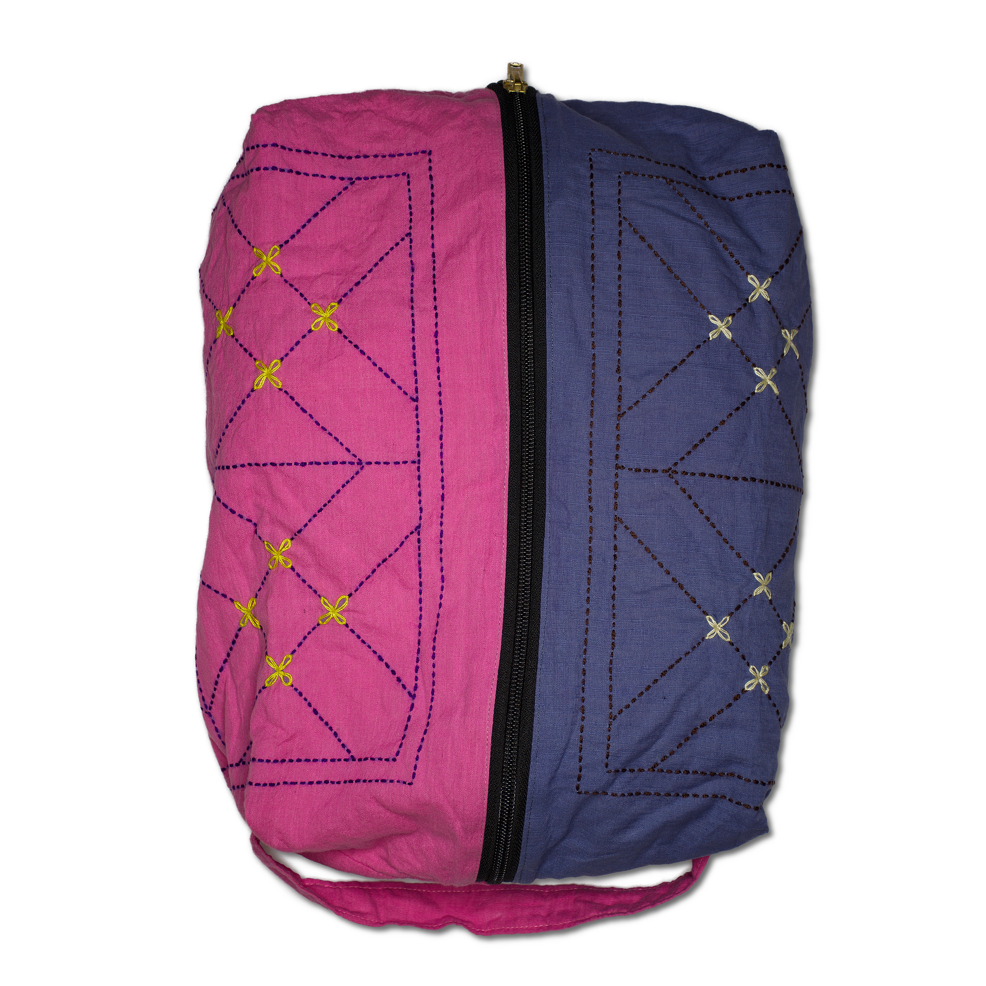 Pouch Bags - Kurigram (geometric) Design - Sneha (Grey) / Shopna (Pink)