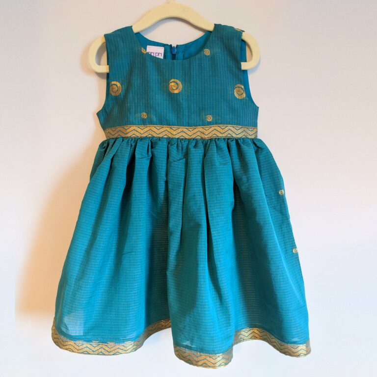 Teal Party Dress For Ages 5-6 Years - 5-6