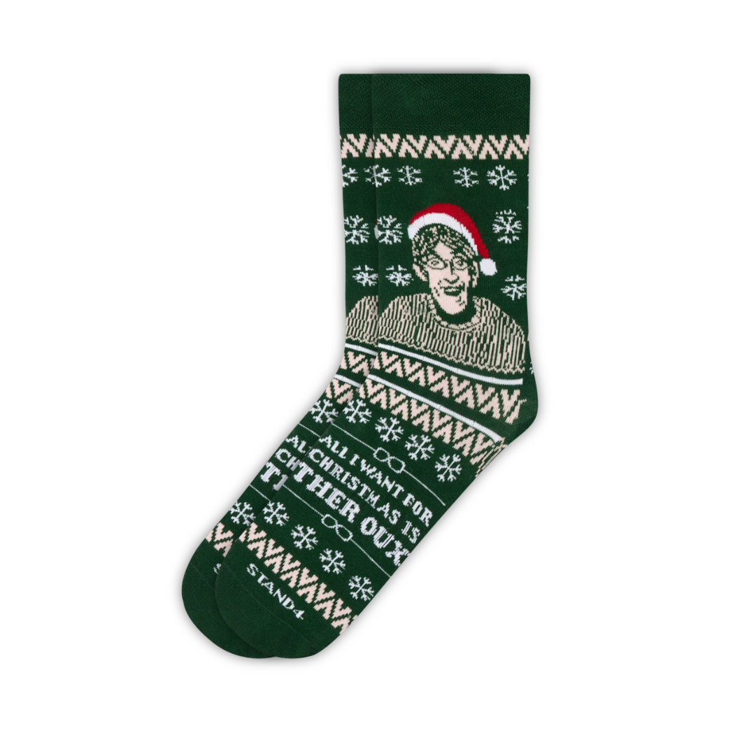 All I Want For Christmas Is Louis Theroux Sock - 3-8, Green
