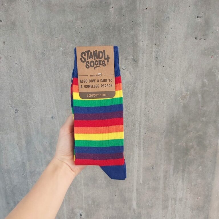 Pride Rainbow Thin Striped Socks