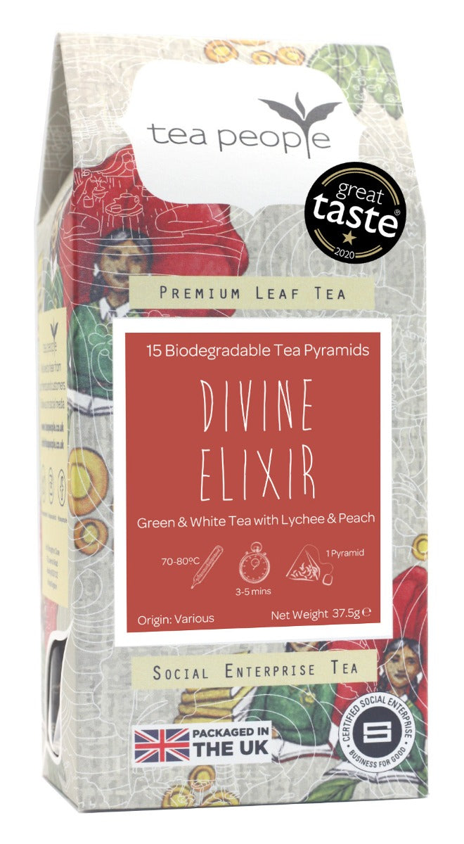 Divine Elixir - Leaf Tea Pyramids - 15 Tea Pyramid Retail Pack