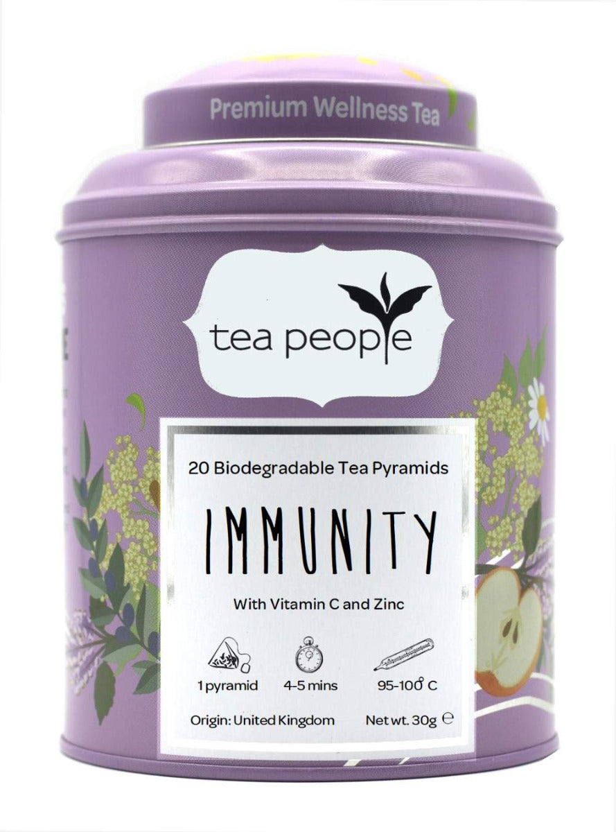 Immunity - Wellness Tea Pyramids - 20 Pyramid Tin Caddy