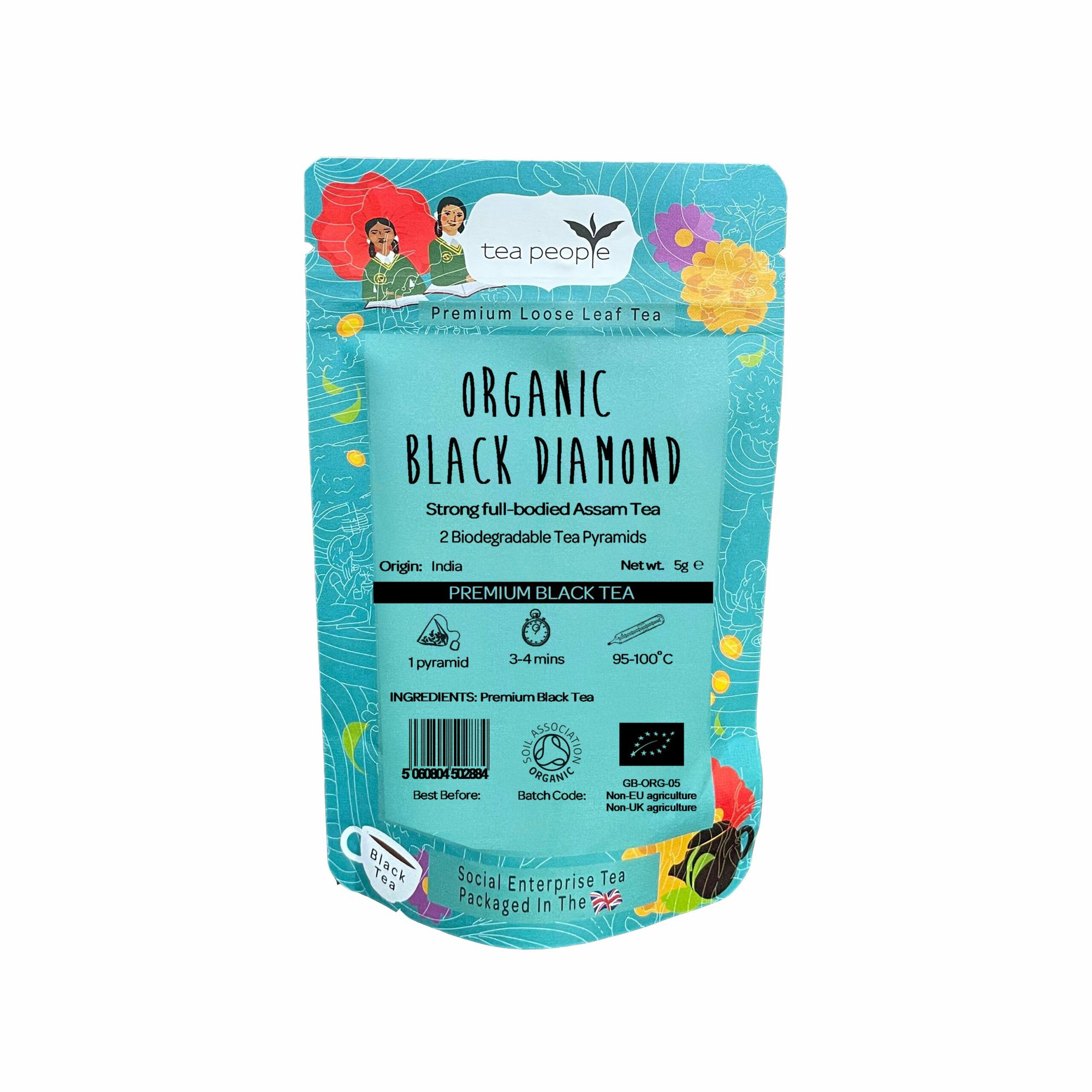 Organic Black Diamond - Black Tea Pyramids - 2 Pyramid Taster Pack