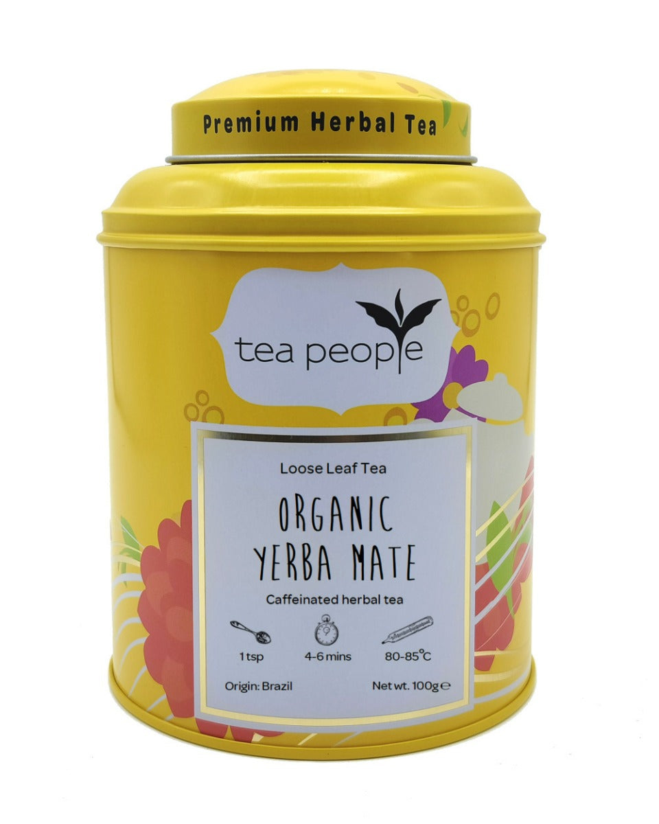 Organic Yerba Mate - Loose Tea Leaves - 100g Tin Caddy