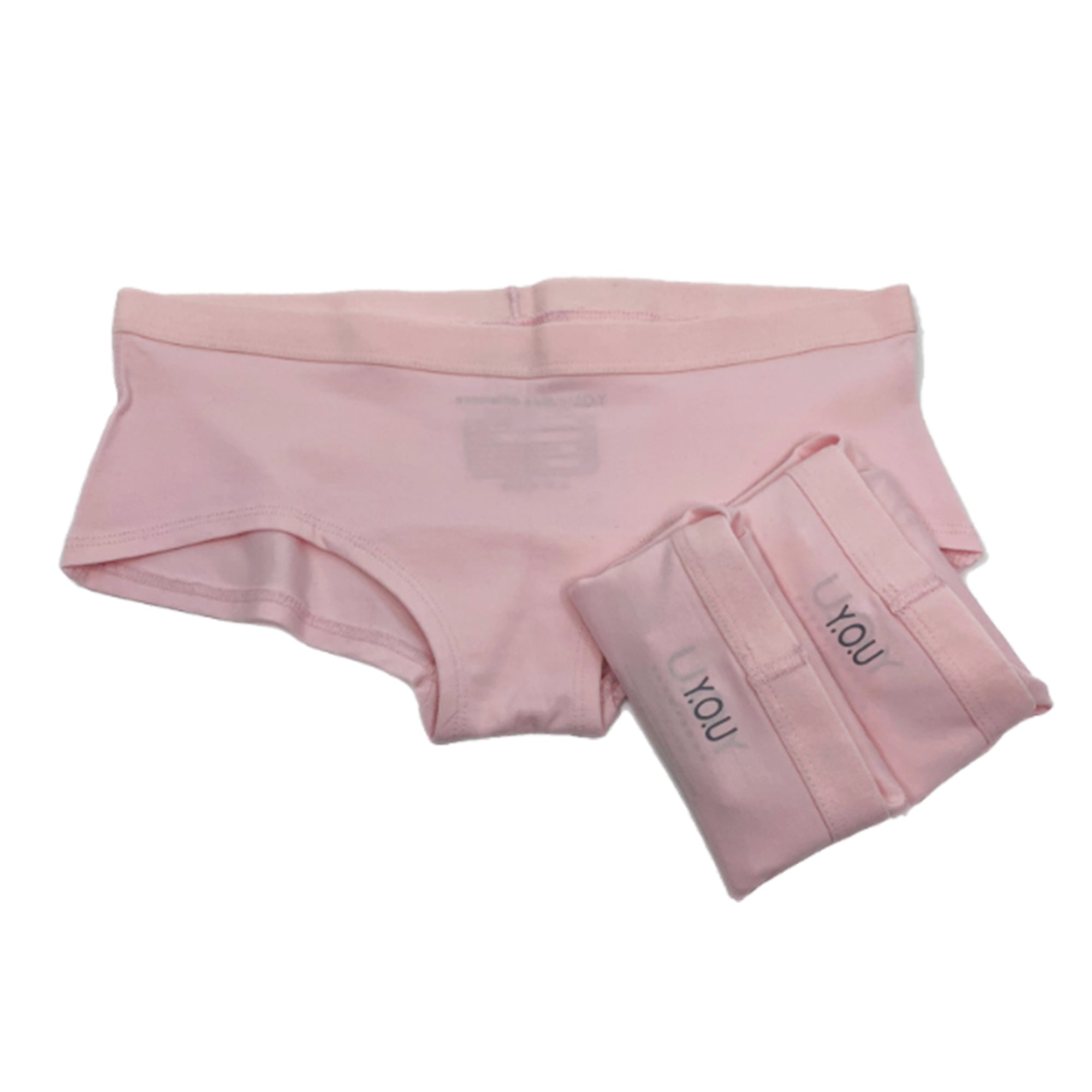 Women's organic cotton boy shorts - pack of 3 - Light Pink, 6
