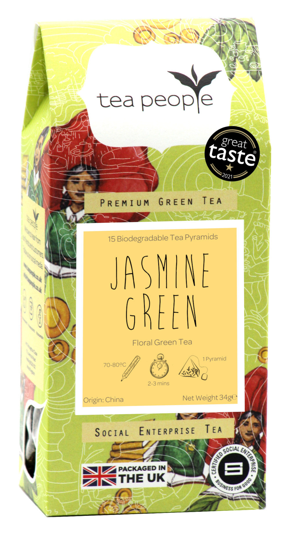 Jasmine Green - Green Tea Pyramids - 15 Pyramid Retail Pack