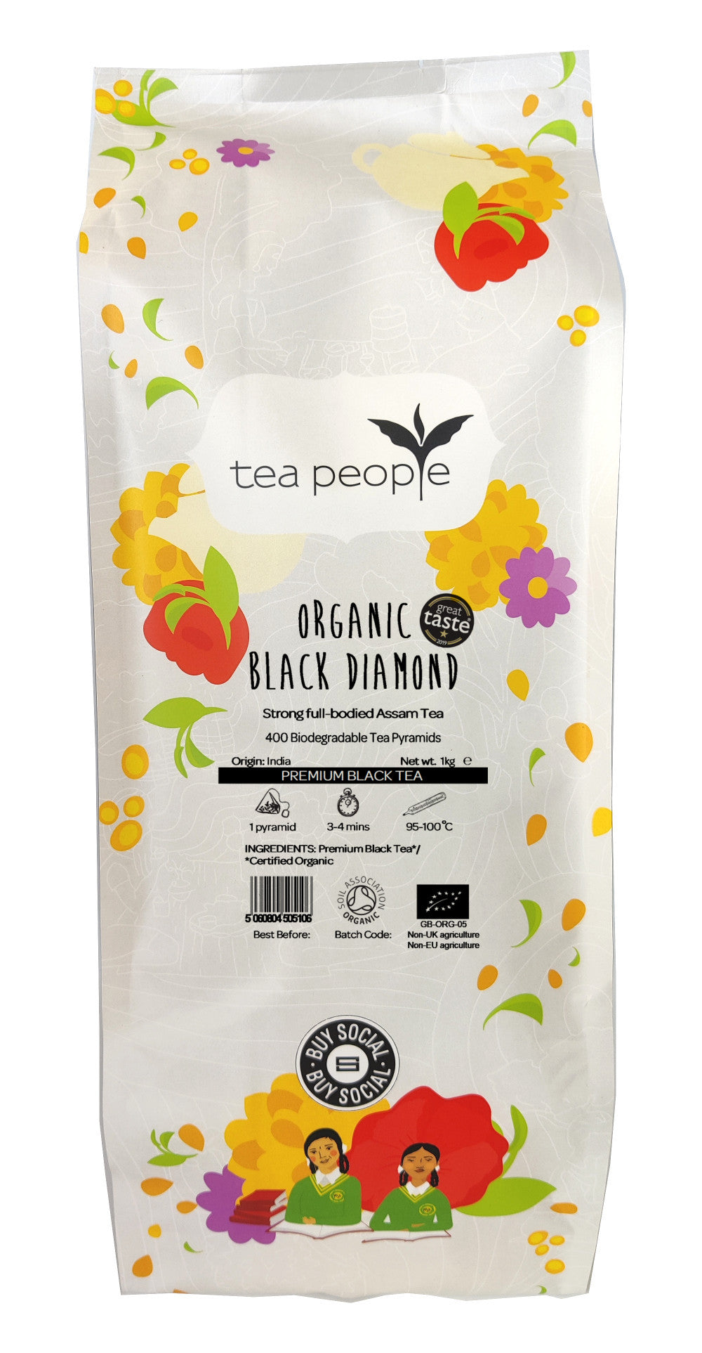 Organic Black Diamond - Black Tea Pyramids - 400 Pyramid Large Catering Pack