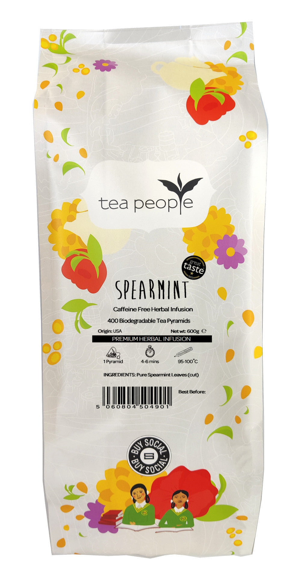 Spearmint - Herbal Tea Pyramids - 400 Pyramid Large Catering Pack