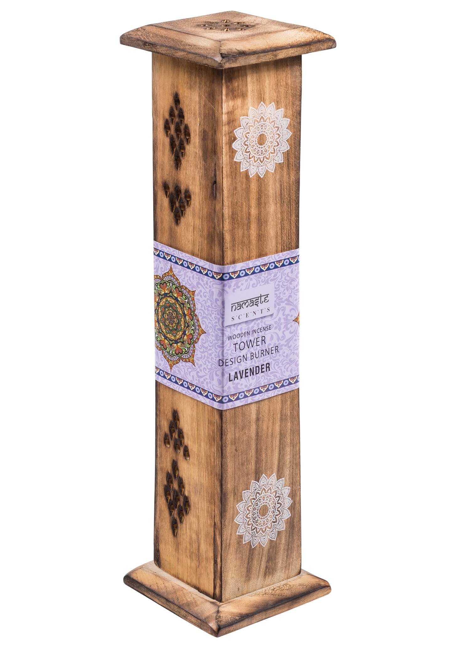 Mango Wood Incense Tower (with Incense) - lavender