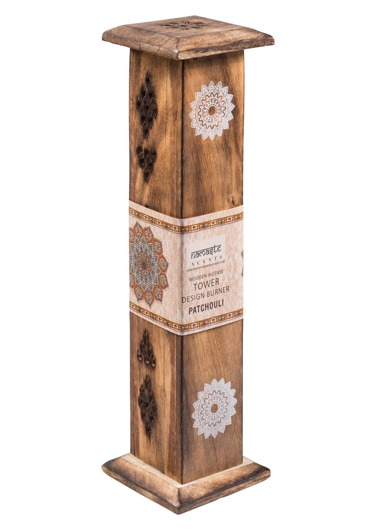 Mango Wood Incense Tower (with Incense) - patchouli