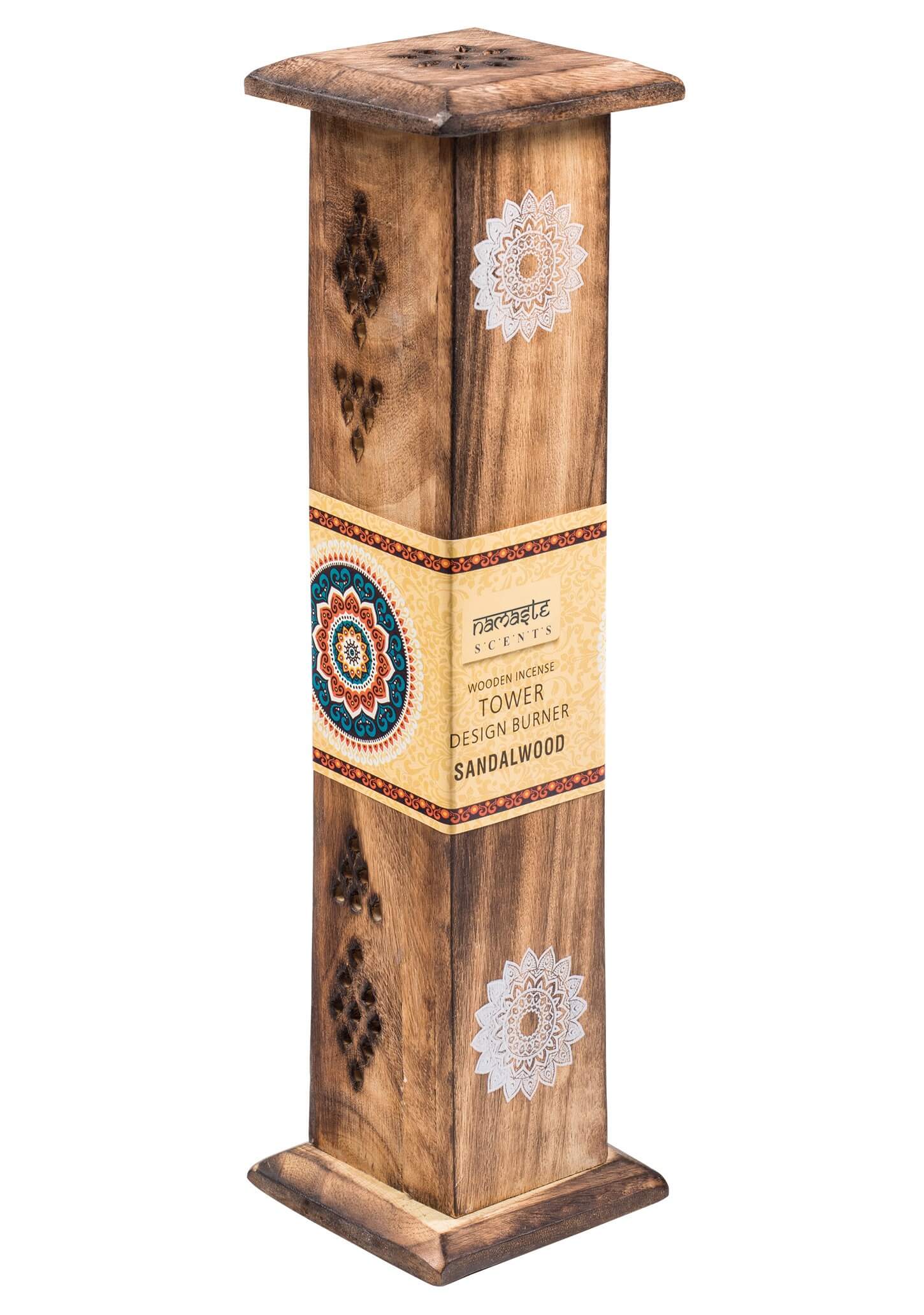 Mango Wood Incense Tower (with Incense) - sandalwood
