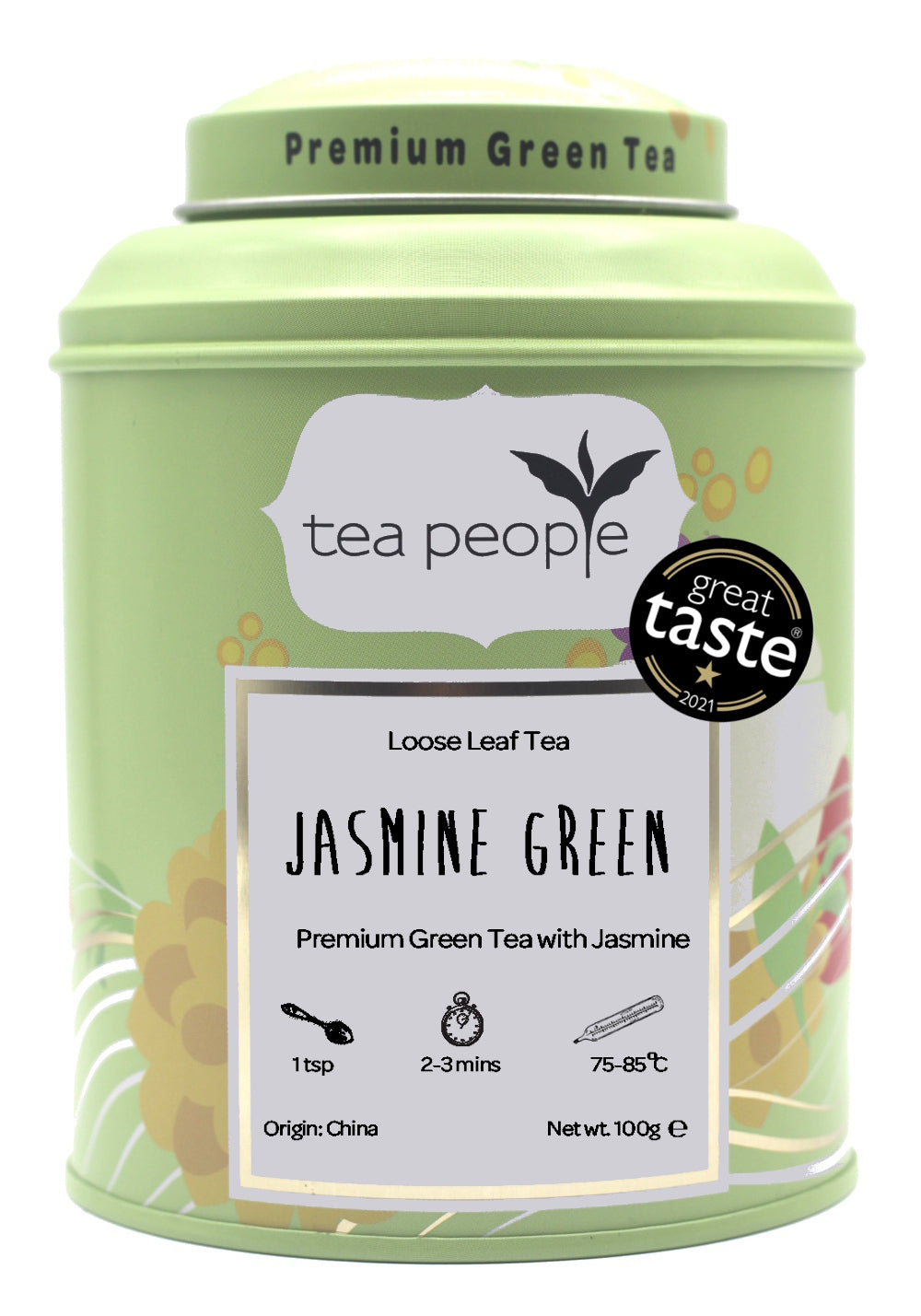 Jasmine Green - Loose Green Tea - 100g Tin Caddy