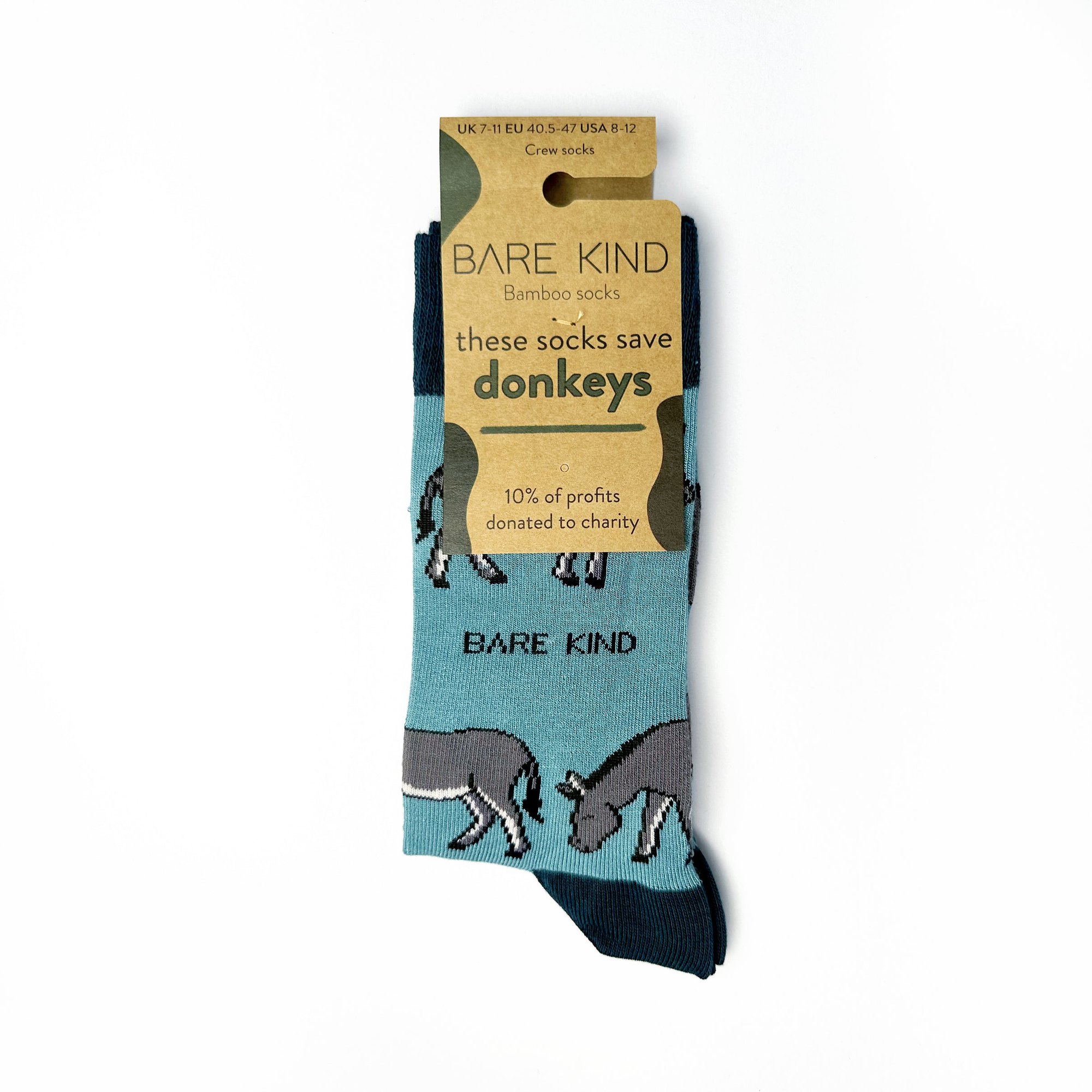 Save The Donkeys Bamboo Socks