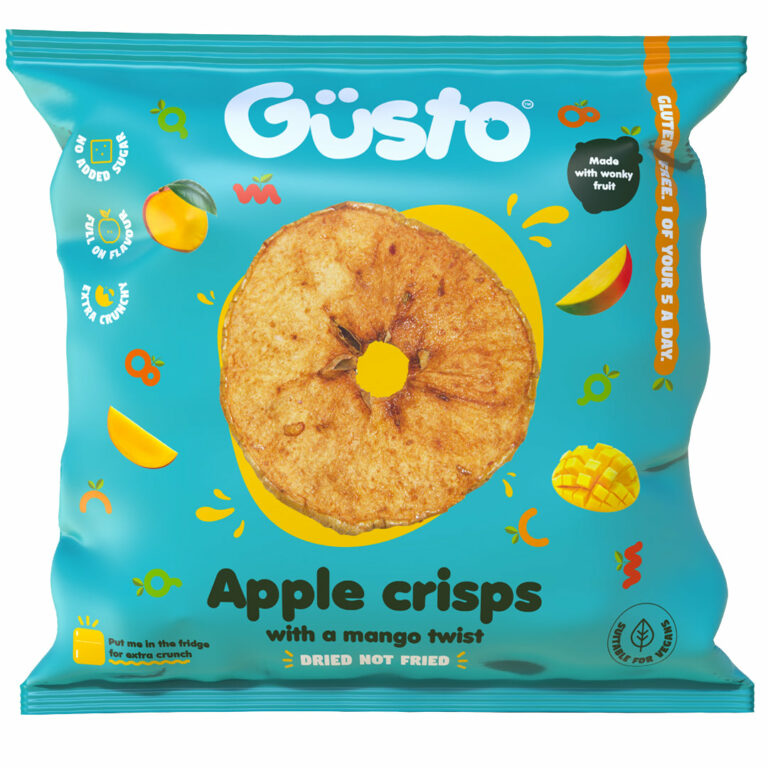 Air-dried Wonky Apple Crisps with a Mango Twist, 12x20g